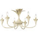 Lillianne 6 Light 28.5 inch Antique Ivory Semi-Flush Ceiling Light